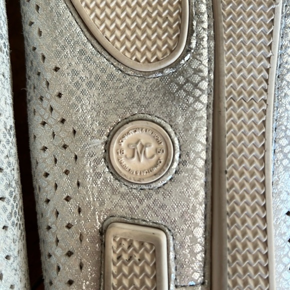 Johnston and Murphy silver and cream penny loafers size 10 - Picture 8 of 15